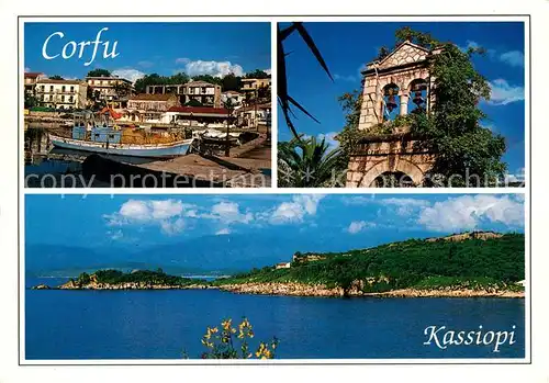 AK / Ansichtskarte Kassiopi Hafen Glockenturm Kassiopi