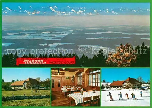 AK / Ansichtskarte Montoz Talblick Alpenpanorama Hotel Restaurant Harzer Montoz