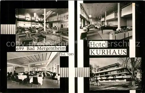 AK / Ansichtskarte Bad_Mergentheim Hotel Kurhaus Bad_Mergentheim