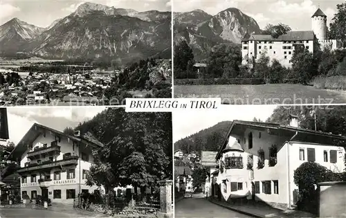 AK / Ansichtskarte Brixlegg_Tirol Gesamtansicht mit Alpenpanorama Schloss Hotel Restaurant Brixlegg_Tirol