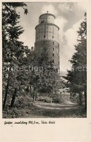 AK / Ansichtskarte Grosser_Inselsberg Aussichtsturm Berggasthof Thueringer Wald Grosser Inselsberg