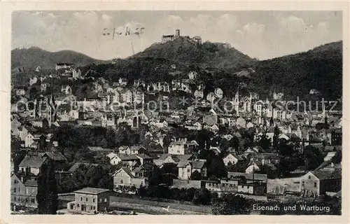 AK / Ansichtskarte Eisenach_Thueringen Stadtpanorama mit Wartburg Eisenach Thueringen