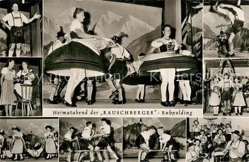 AK / Ansichtskarte Ruhpolding Heimatabend der Rauschberger Volkstanz Tradition Ruhpolding
