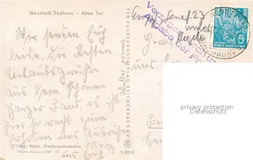 AK / Ansichtskarte Neustadt_Harz Altes Tor Neustadt_Harz
