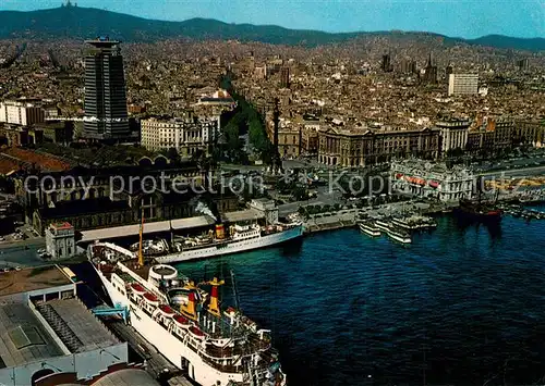 AK / Ansichtskarte Barcelona_Cataluna Hafen Faehrschiff Barcelona Cataluna