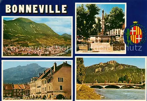 AK / Ansichtskarte Bonneville_Haute Savoie Fliegeraufnahme Altstadt Panorama Bonneville_Haute Savoie