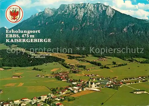 AK / Ansichtskarte Ebbs Fliegeraufnahme Kaisergbirge Ebbs