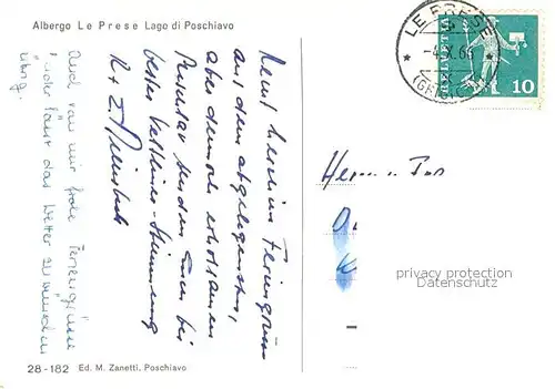 AK / Ansichtskarte Poschiavo Albergo Le Prese Lago Poschiavo