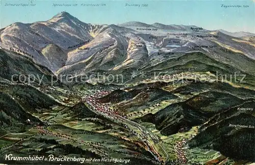 AK / Ansichtskarte Krummhuebel_Riesengebirge Panoramakarte  Krummhuebel Riesengebirge