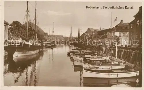 AK / Ansichtskarte Kopenhagen Frederiksholms Kanal Boote Kopenhagen