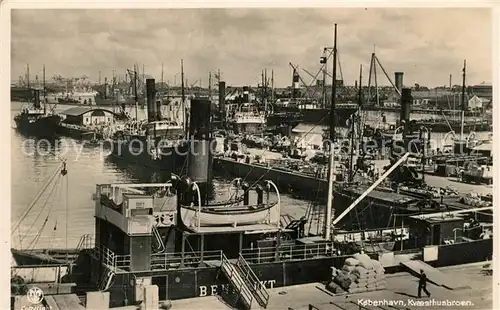 AK / Ansichtskarte Kopenhagen Kvaesthusbroen Hafen Kopenhagen