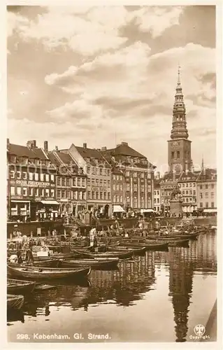 AK / Ansichtskarte Kopenhagen Gl. Strand Boote Kopenhagen