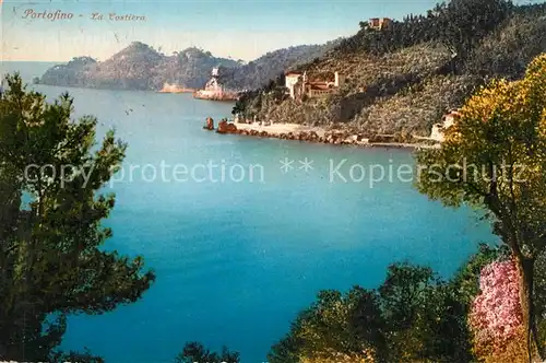 AK / Ansichtskarte Portofino_Liguria Panorama La Costiera Portofino Liguria