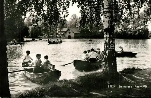 AK / Ansichtskarte Stein_Limburg Ontspanningsoord Steinerbos Roeivijer Freizeitpark Bootfahren 
