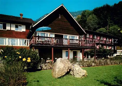 AK / Ansichtskarte Weggis_Vierwaldstaettersee Pension Blaukreuzheim Weggis_Vierwaldstaettersee