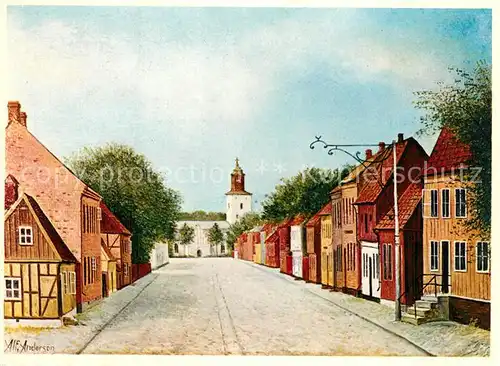 AK / Ansichtskarte Halmstad Kopmansgatan fran 1860 talet Halmstad