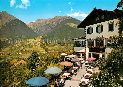 AK / Ansichtskarte Schenna_Meran Schlosswirt Terrasse Schenna Meran
