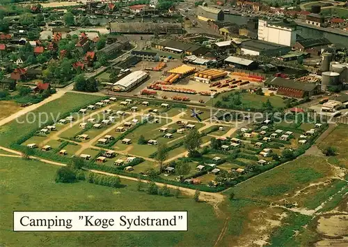AK / Ansichtskarte Koge Camping Koge Sydstrand Fliegeraufnahme Koge