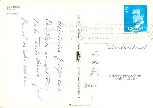 AK / Ansichtskarte Cambrils Strassenpartie Cambrils