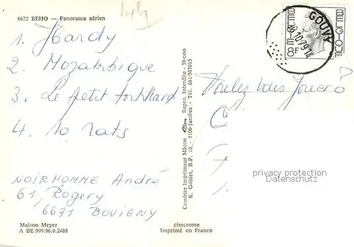 AK / Ansichtskarte Beho View aerienne Beho