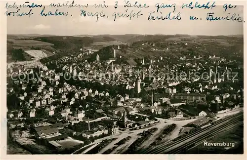 AK / Ansichtskarte Ravensburg_Wuerttemberg Fliegeraufnahme Ravensburg Wuerttemberg