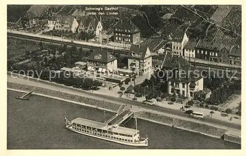 AK / Ansichtskarte Assmannshausen Schmiegs Gasthof unter den Linden Assmannshausen