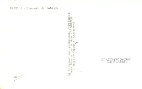 AK / Ansichtskarte Tanger_Tangier_Tangiers Kueste Promenade Stadtpanorama Torbogen Tanger_Tangier_Tangiers