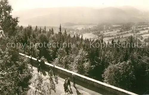 AK / Ansichtskarte Szklarska_Poreba_Schreiberhau Widok z Zakretu Smierci Landschaftspanorama Szklarska_Poreba
