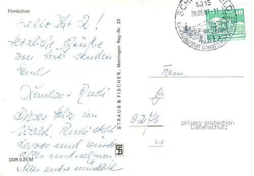 AK / Ansichtskarte Schmiedefeld_Rennsteig Panorama Ortsmotiv Filmbuehne Schmiedefeld_Rennsteig