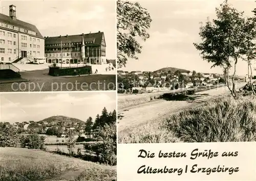 AK / Ansichtskarte Altenberg_Erzgebirge Rathaus Landschaftspanorama Altenberg Erzgebirge
