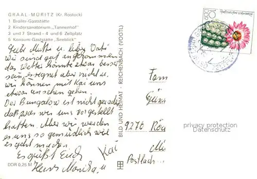 AK / Ansichtskarte Graal Mueritz_Ostseebad Broiler Gaststaette Sanatorium Strand Zeltplatz Konsum Gaststaette Seeblick Graal Mueritz_Ostseebad