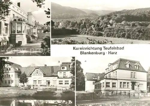 AK / Ansichtskarte Blankenburg_Harz Teufelsbad Kurhaus Waldmuehle Landschaftspanorama Blankenburg_Harz