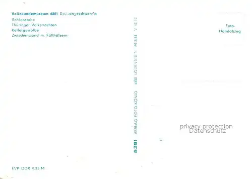 AK / Ansichtskarte Reitzengeschwenda Volkskundemuseum Bohlenstube Thueringer Volkstrachten Kellergewoelbe Fuellhoelzer Reitzengeschwenda