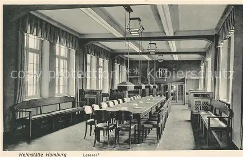 AK / Ansichtskarte Hamburg Heimstaette Hamburg Lesesaal Hamburg