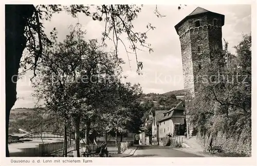 AK / Ansichtskarte Dausenau Schiefer Turm Dausenau