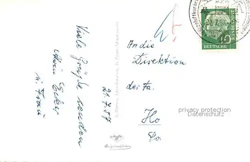 AK / Ansichtskarte St_Peter_Schwarzwald Kloster Walker Orgel Bibliothek Deckengemaelde Wegweiser St_Peter_Schwarzwald