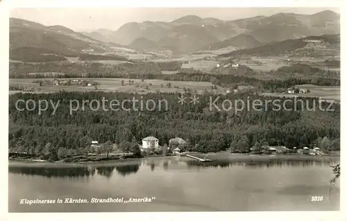 AK / Ansichtskarte Klopeinersee Strandhaotel Amrika Klopeinersee