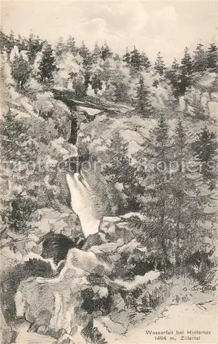 AK / Ansichtskarte Hintertux_Zillertal Wasserfall Hintertux_Zillertal