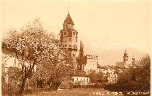 AK / Ansichtskarte Hall_Tirol Muenzturm Hall_Tirol