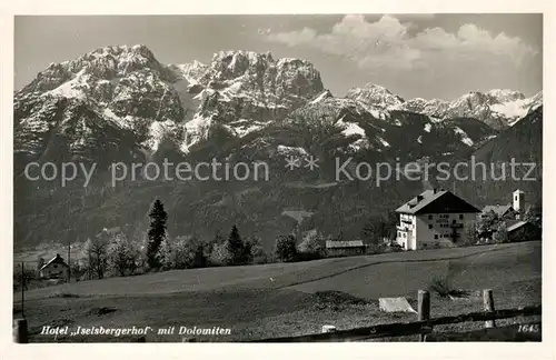 AK / Ansichtskarte Dolomiten Hotel Iselsberger Hof Dolomiten