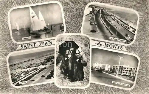 AK / Ansichtskarte Saint_Jean_de_Monts Strand Regatta Boulevard  Saint_Jean_de_Monts