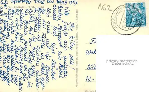 AK / Ansichtskarte Roebel_Mueritz Kirche Panorama Roebel Mueritz