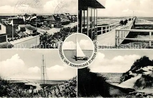 AK / Ansichtskarte St_Peter Ording Seebruecke Duenen Stadtansicht St_Peter Ording
