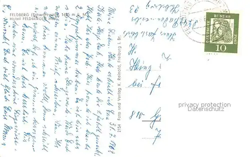AK / Ansichtskarte Feldberg_Schwarzwald Hotel Feldberger Hof Feldberg Schwarzwald