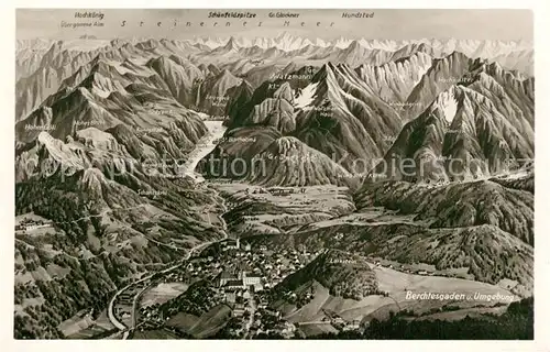 AK / Ansichtskarte Berchtesgaden Panorama Fliegeraufnahme Berchtesgaden