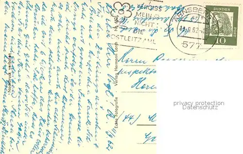 AK / Ansichtskarte Arnsberg_Westfalen Ruhr Panorama Arnsberg_Westfalen