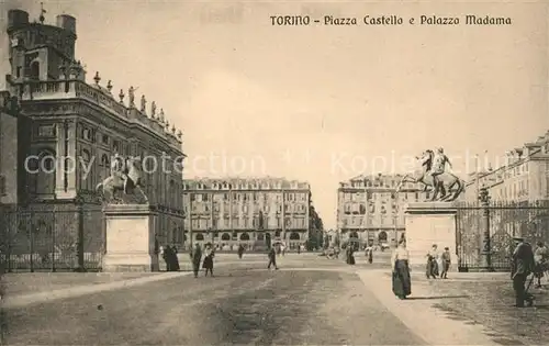 AK / Ansichtskarte Torino Piazza Castello Palazzo Madama Torino