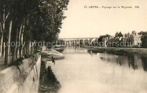 AK / Ansichtskarte Laval_Mayenne Bruecke Panorama Laval Mayenne