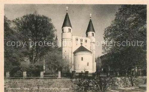 AK / Ansichtskarte Gernrode_Harz Stiftskirche Sankt Cyriaci Gernrode Harz
