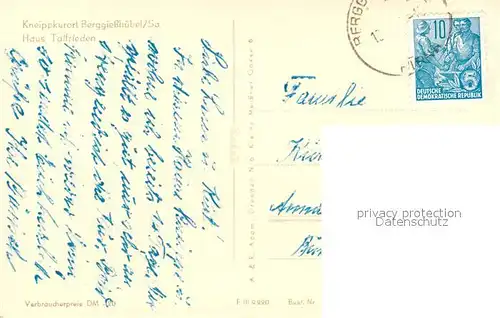 AK / Ansichtskarte Berggiesshuebel Haus Talfrieden Berggiesshuebel